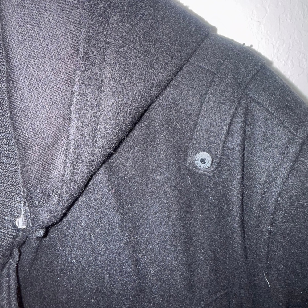 GUESS Mens Hooded Pea Coat Black Quilted Lining Utility Coat XL 111AB633 - Picture 6 of 16